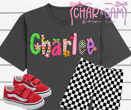 Neon Summer- Custom Name T-Shirt