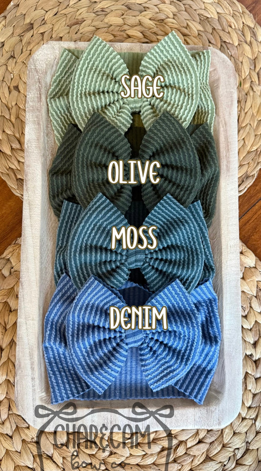 Fall Greens- Wavy Ribbed