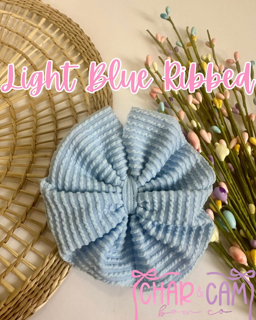 Light Blue Wavy Ribbed